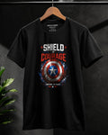 Shield of Courage – Premium Chest Logo T-Shirt